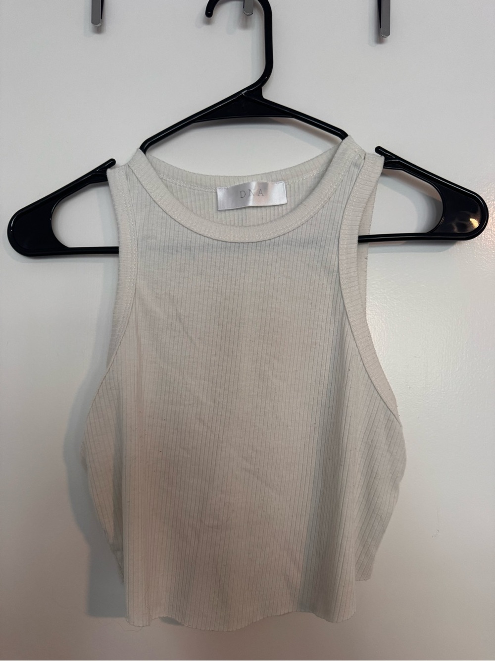 DNA couture Ribbed Tank Top - Cream